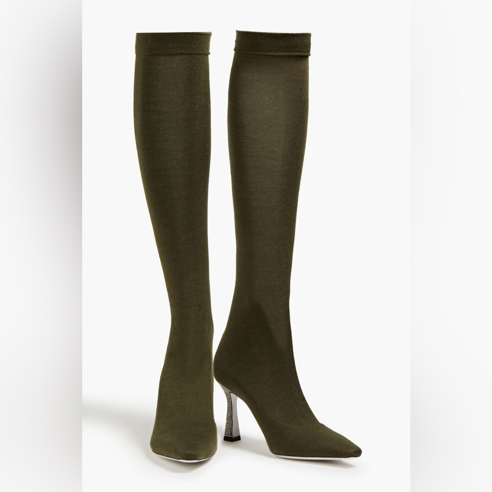 NWT RENE' CAOVILLA cashmere over-the-knee boots SIZE 9